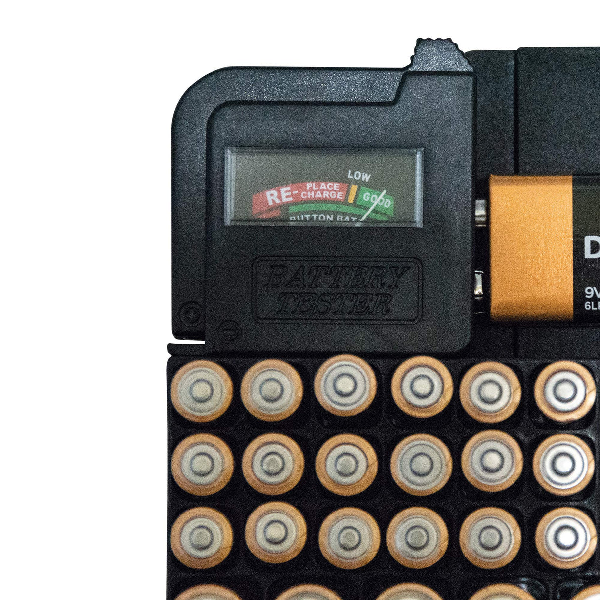 Battery Organizer Storage Case by Range Kleen Holds 82 Batteries Various Sizes Removable Battery Tester