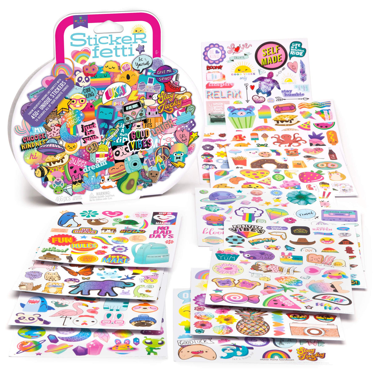 Craft-tastic – Stickerfetti – Cute & Trendy VSCO Stickers for Kids and Teens – Decorate Notebooks, Phones, Laptops, and More!