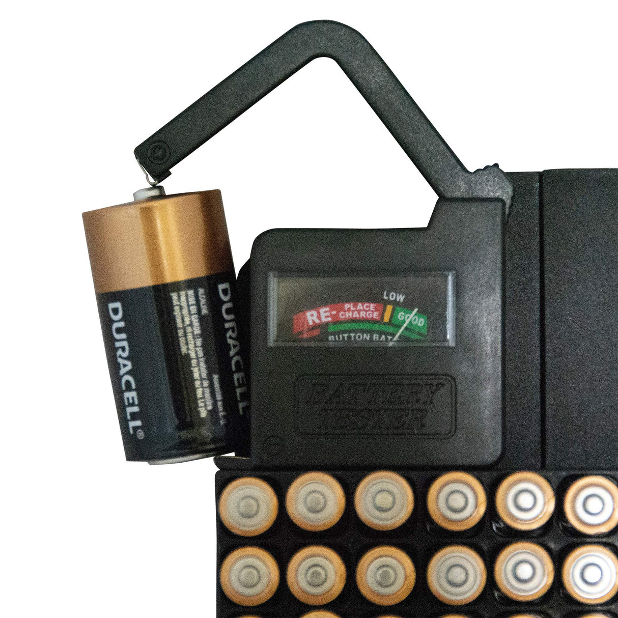 Battery Organizer Storage Case by Range Kleen Holds 82 Batteries Various Sizes Removable Battery Tester