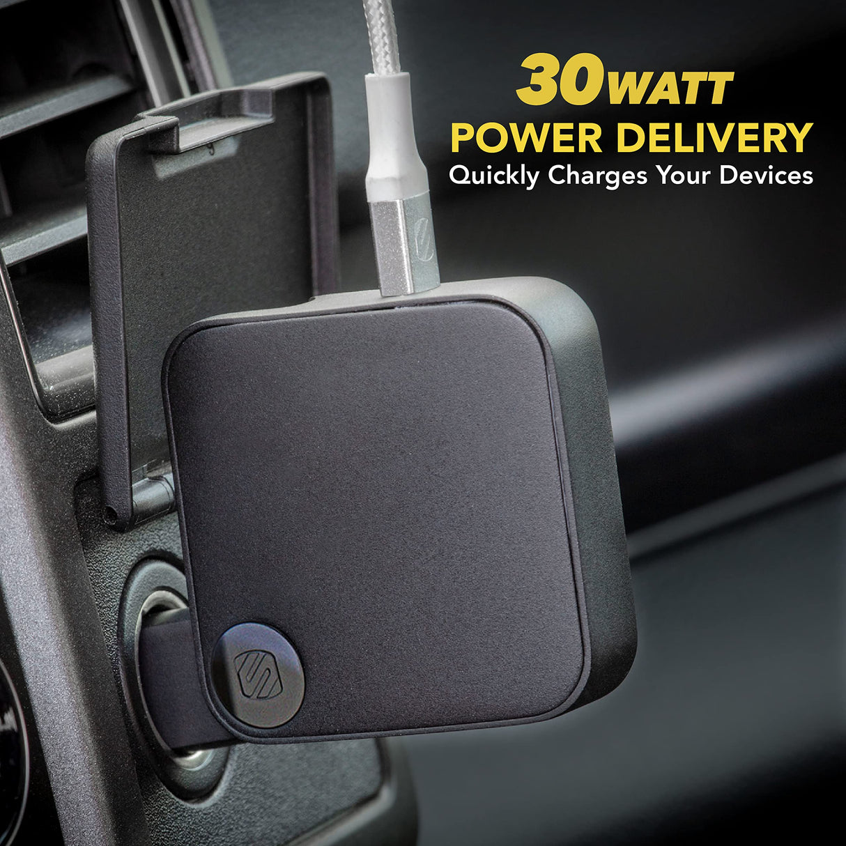 SCOSCHE UNIVERSAL 2-IN-1 USB-C POWER DELIVERY CHARGER - BLACK