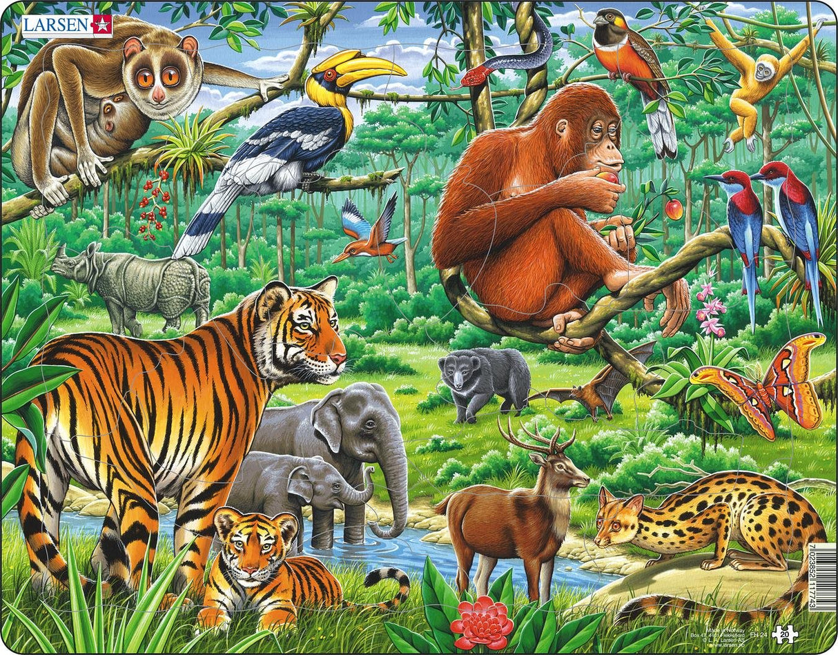 Larsen Puzzles Jungle 20 Piece Children'S Jigsaw Puzzle