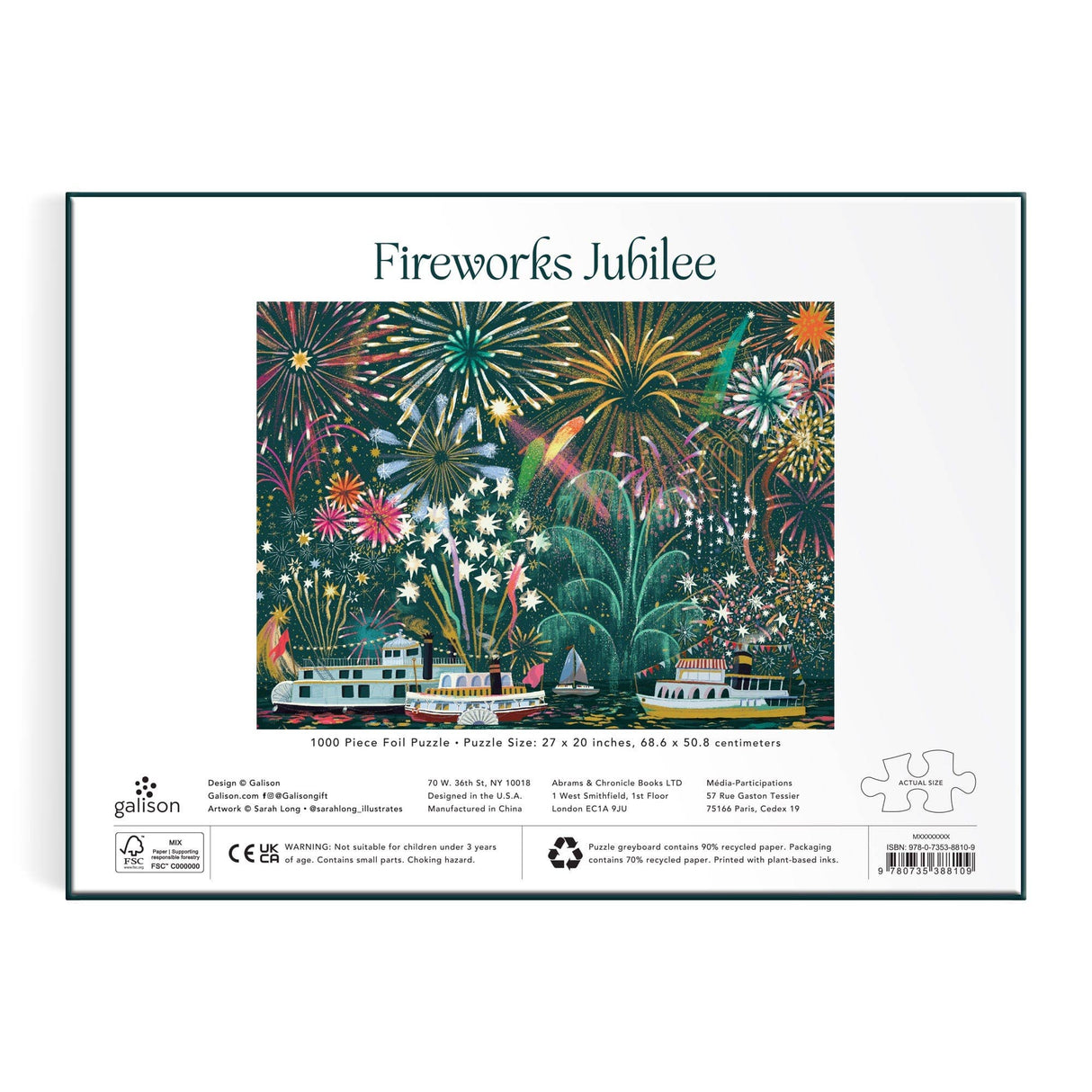 Galison - Fireworks Jubilee 1000 Piece Foil Puzzle