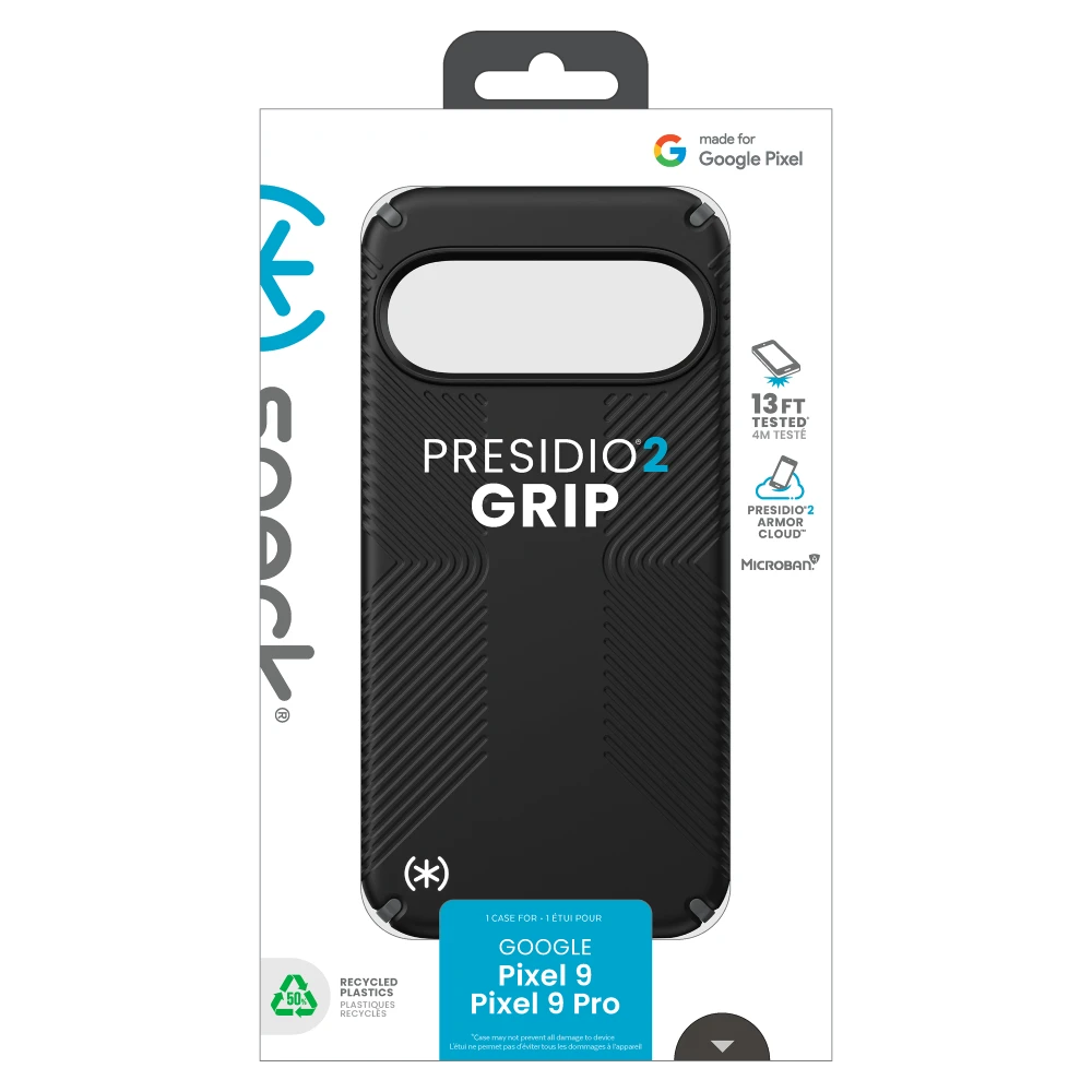 Speck - Presidio2 Grip Case for Google Pixel 9 / Pixel 9 Pro - Black