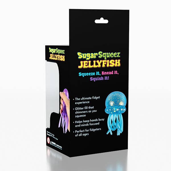 Showcase - SugarSqueez Squishies® Maltose Jellyfish Glitter Fidget Stress Ball (1pc) Assorted Colors