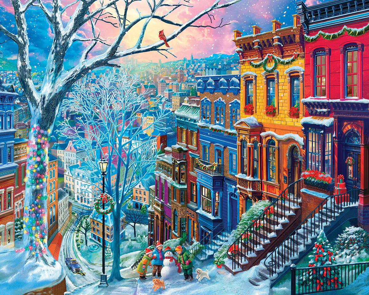 White Mountain Winter In The City - 1000 Piece Jigsaw Puzzle