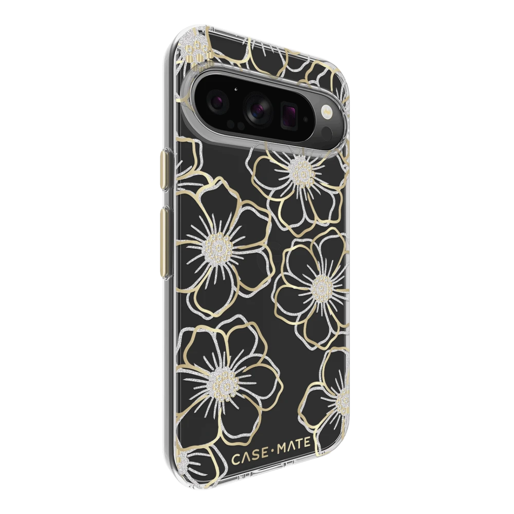 Case-Mate - Floral Gems Case for Google Pixel 9 / Pixel 9 Pro - Gold