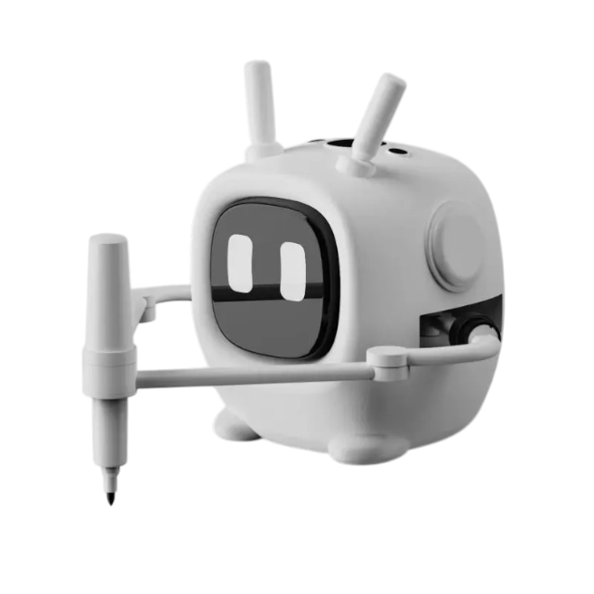 Funky Rico Inc - Smart Drawing Robot - With 192 Drawing Cards & Watercolor