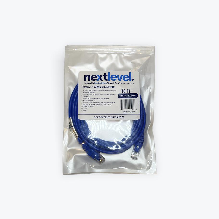 Nextlevel Cat5e 350MHz Network Cable 10ft -Blue
