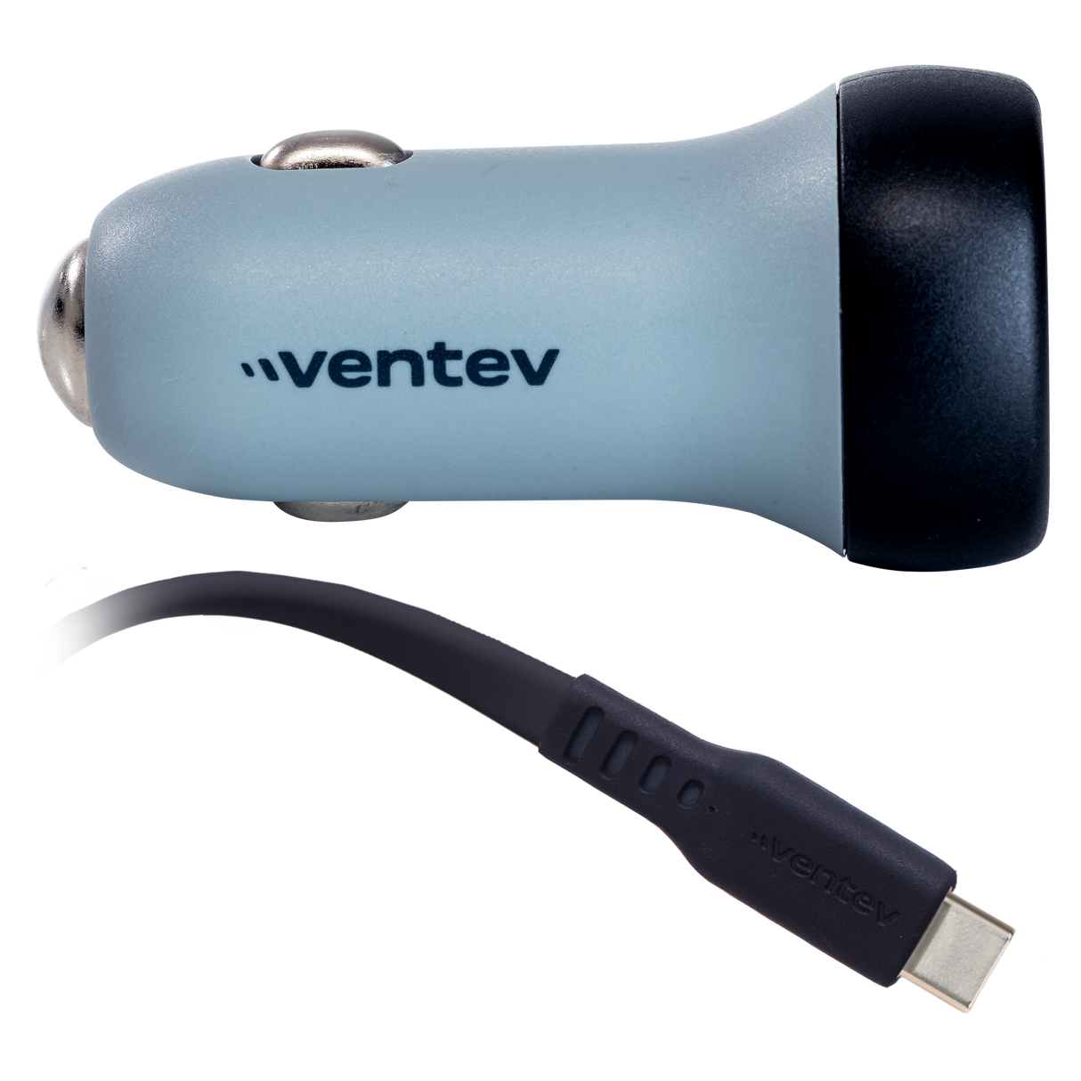Ventev - 30w Ultrafast Usb C Universal Car Charger And Usb C To Usb C Cable - Dark Gray