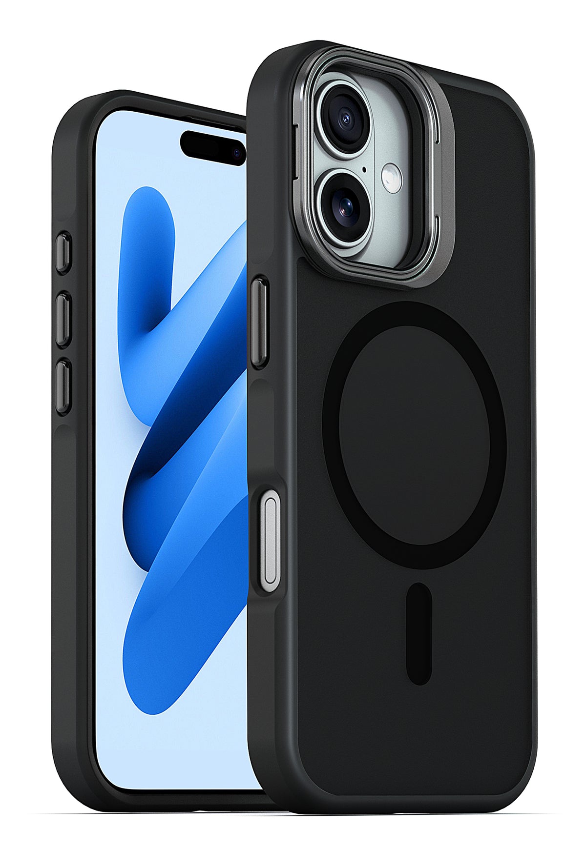 xBase iPhone 17 - DuoHybrid with Kickstand MagSafe - Reinforced Protective Case - Black - image 2