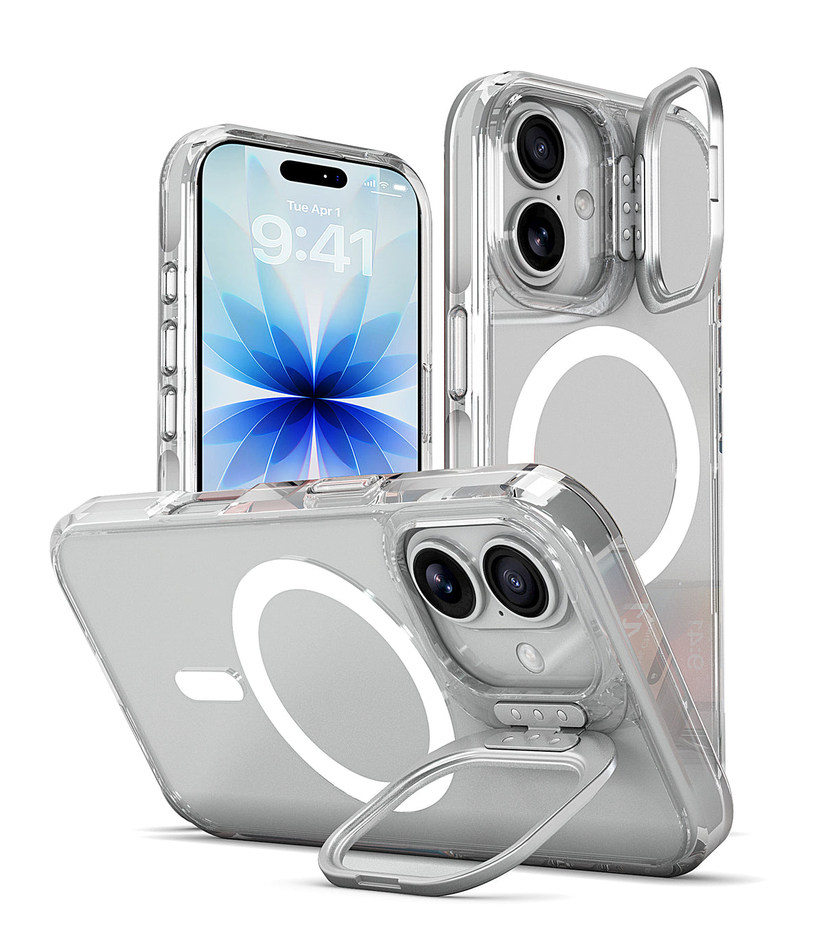 xBase iPhone 17 - Crystalline Pro with Kickstand MagSafe Compatible- High Quality - Clear - image 1