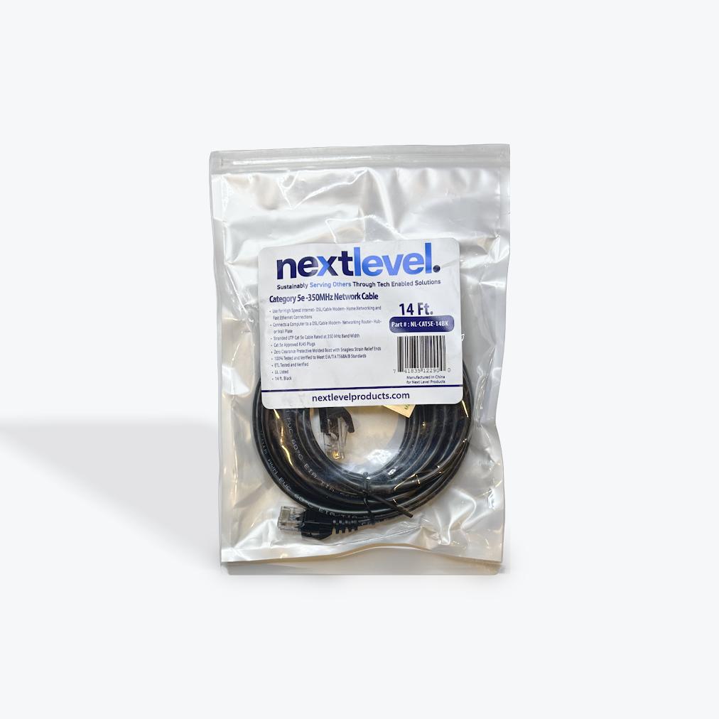 NL CAT5E NET CABLE BLK 14'