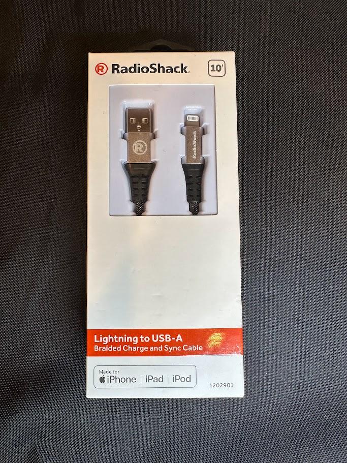 RadioShack Lightning to USB-A Braided Charge and Sync Cable