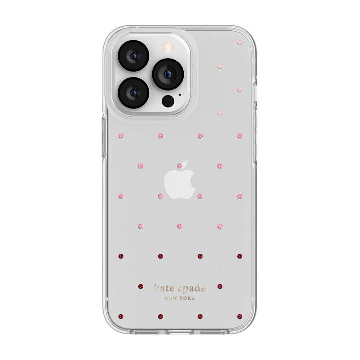 KATE SPADE - HARDSHELL CASE FOR APPLE IPHONE 13 PRO - PIN DOT Ombre/Pink/Clear