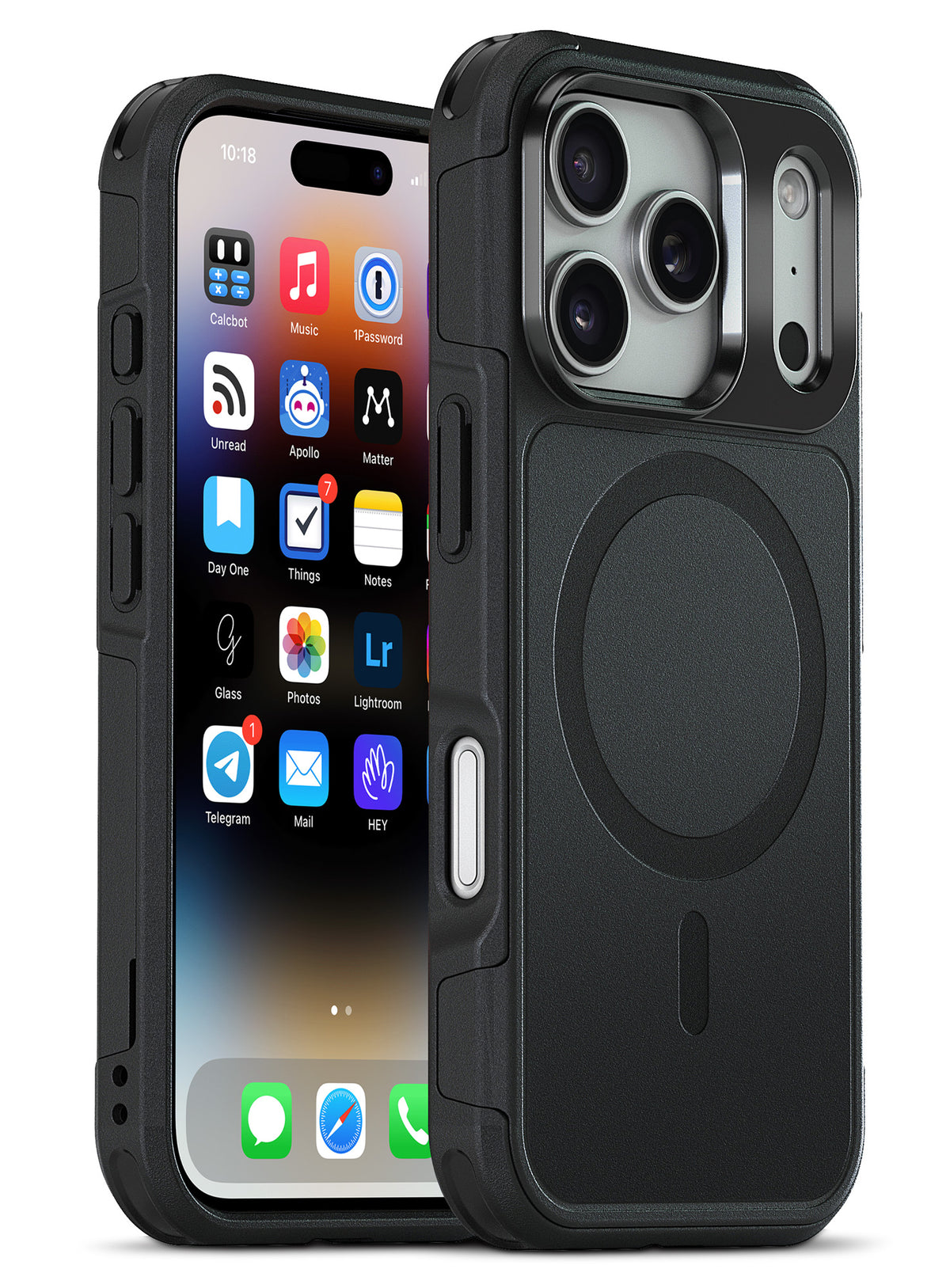 iPhone 18 Pro Max & 17 Pro Max- ProTech Dual Layer MagSafe Compatible- Rugged Armor Protective Case - Black