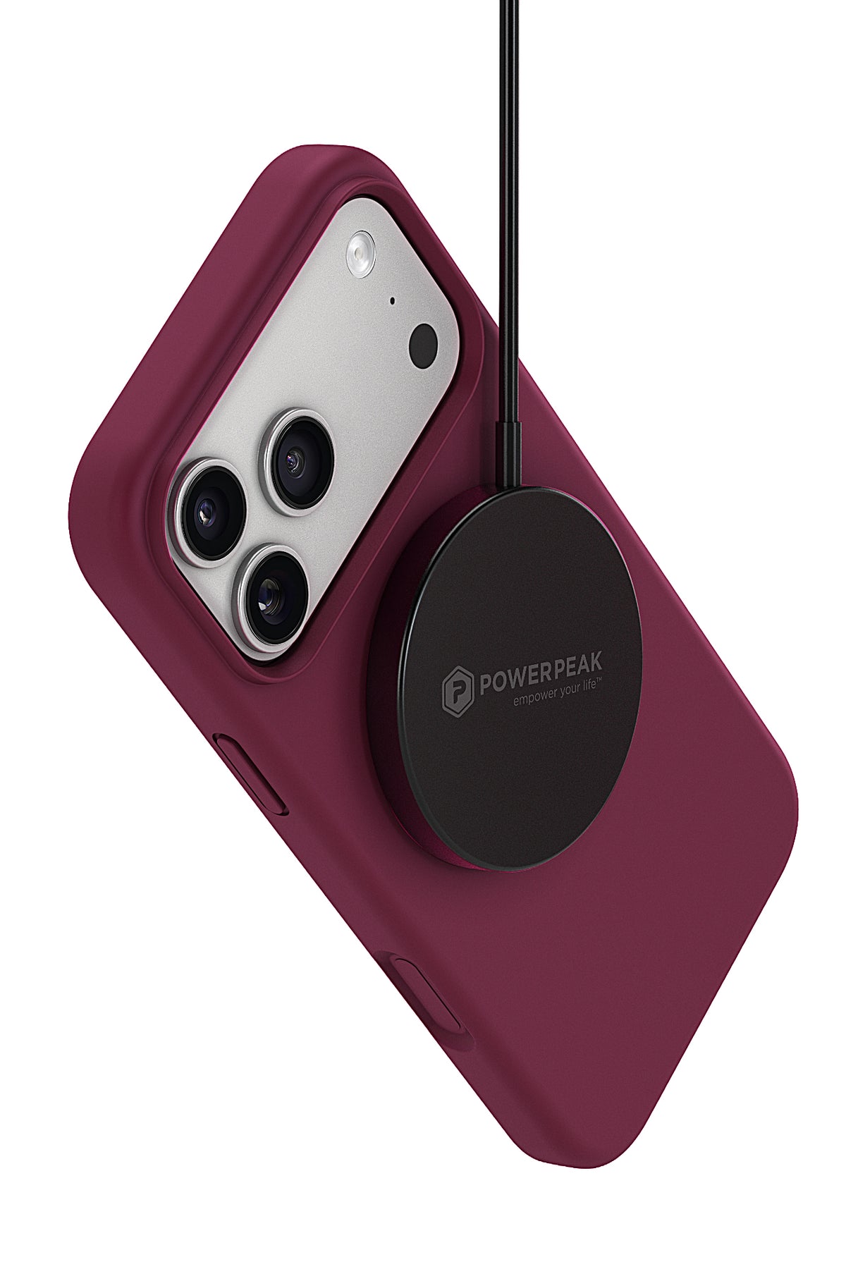 iPhone 18 Pro Max/17 Pro Max - Liquid Silicone Gel MagSafe Compatible Case - Black Cherry - image 3