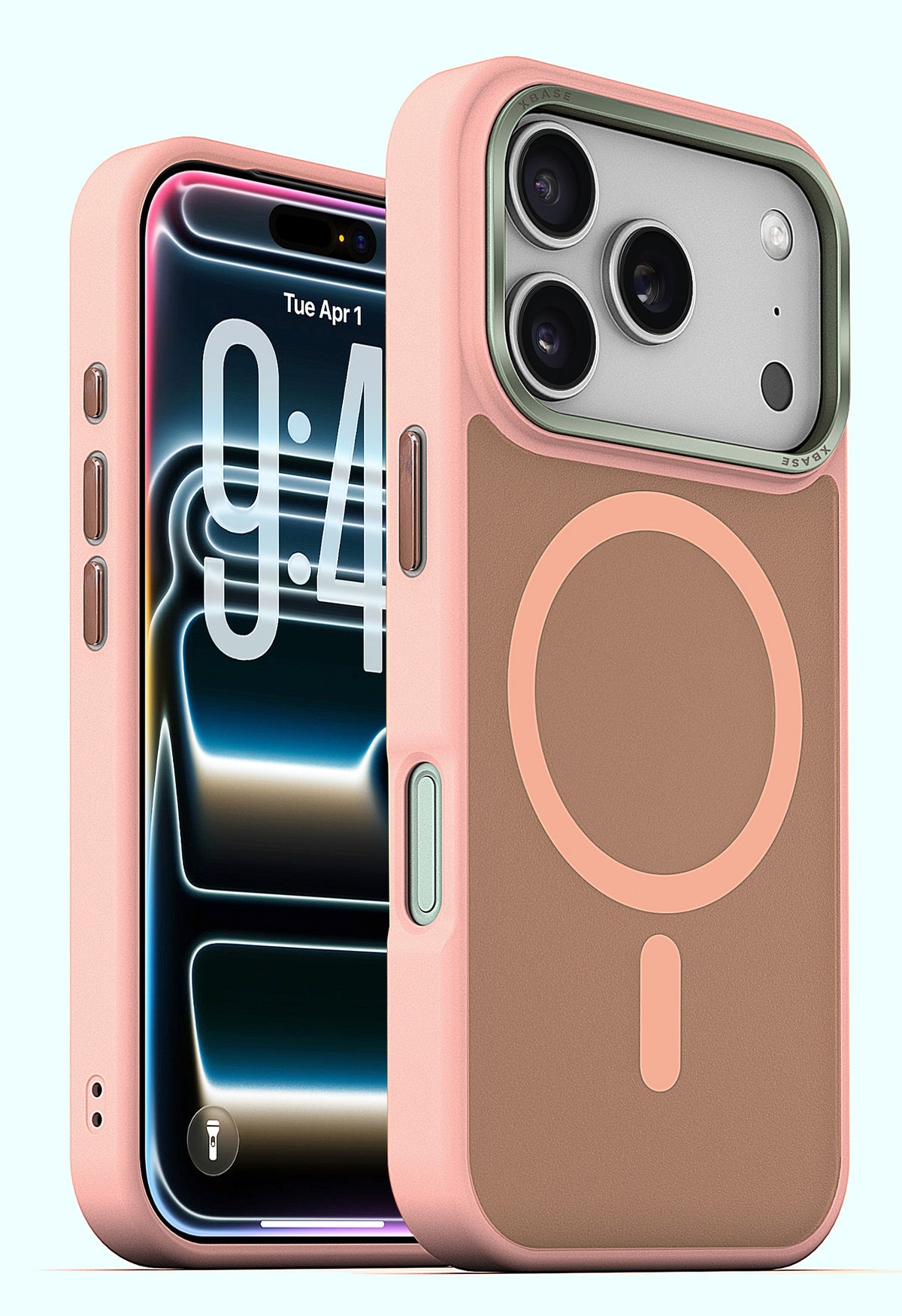 xBase iPhone 17 Pro Max - DuoHybrid MagSafe Compatible - Reinforced Protective Case - Pink - image 1