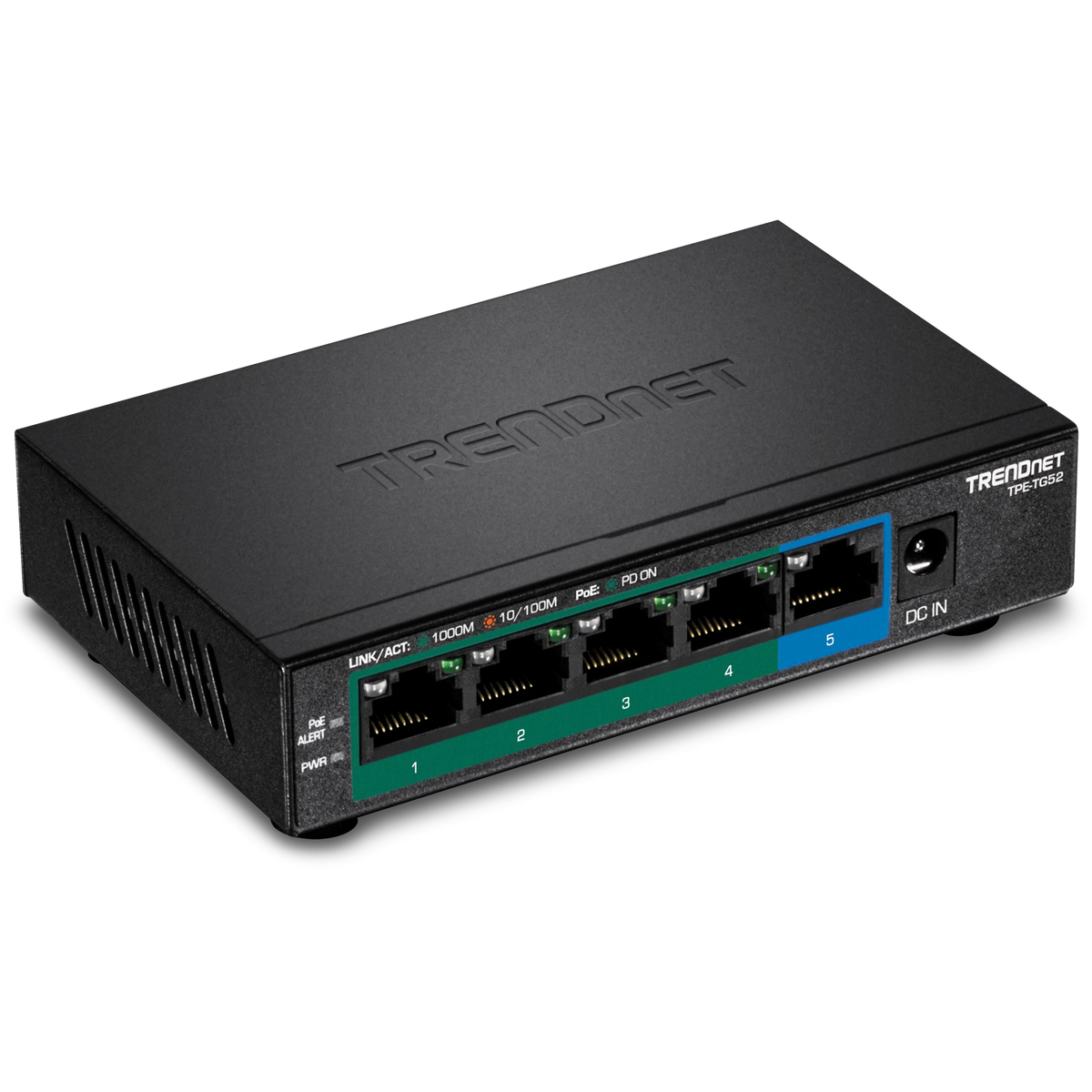 TRENDnet TPE-TG52 5-Port Gigabit PoE+ Switch 32W - view 1