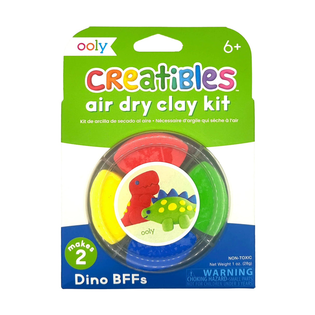 OOLY - Creatibles: Air Dry Clay BFFs Kit - Dino. Pals (Set of 4 Col