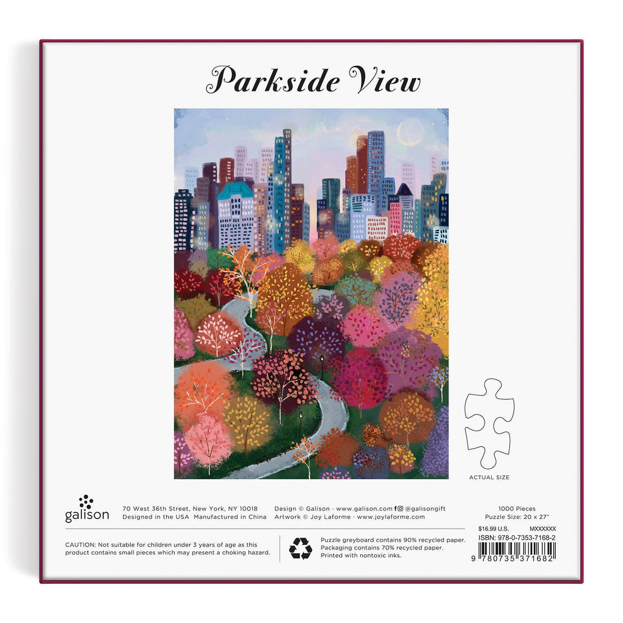 Parkside View 1000 Piece Puzzle In a Square Box