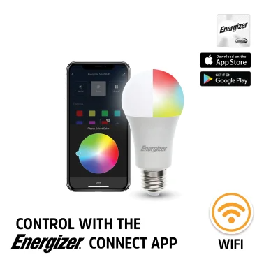 Energizer® Connect LED 11.5-Watt (60-Watt Equivalent) White and Multicolor (4 Pack)