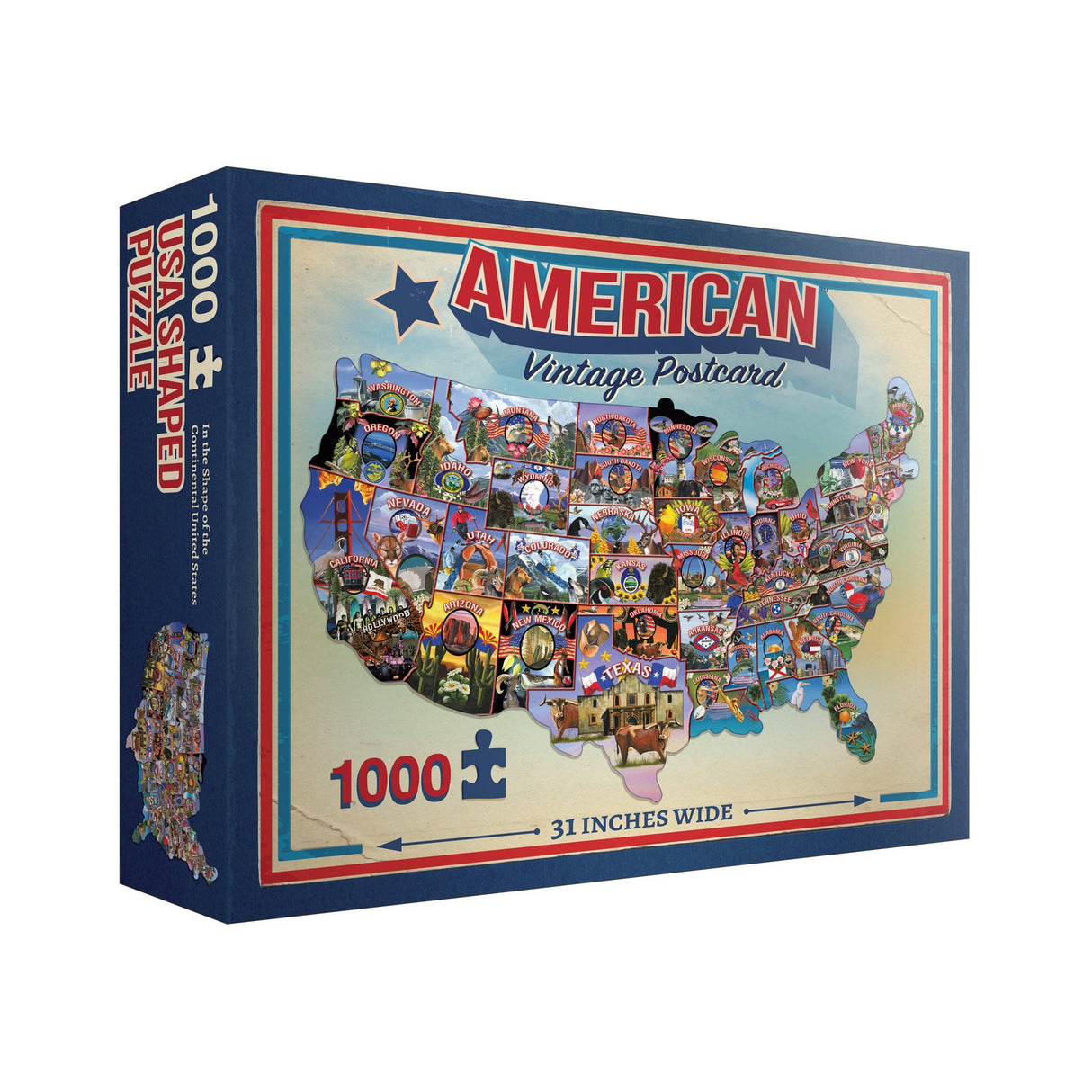 Wood Expressions - USA Vintage Postcards Jigsaw Puzzle - 1,000 pieces