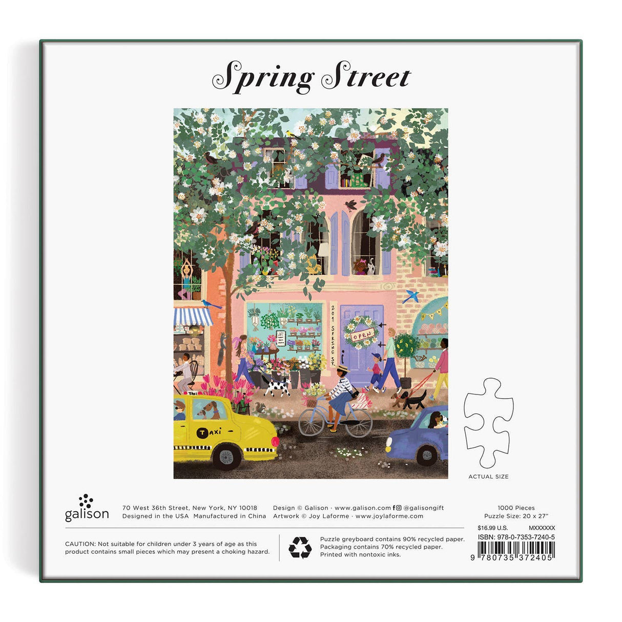 Galison - Spring Street 1000 Piece Puzzle In a Square box