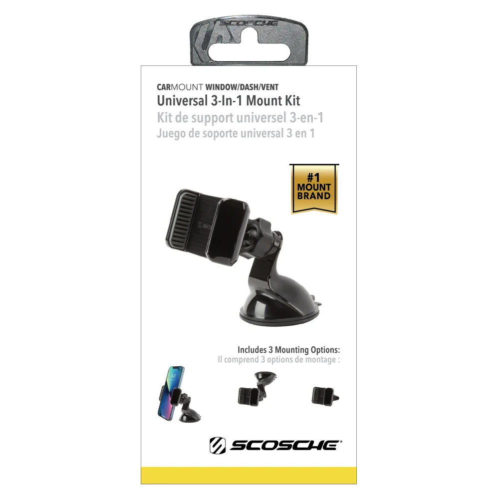 Scosche - 3-In-1 Universal Mount - Black