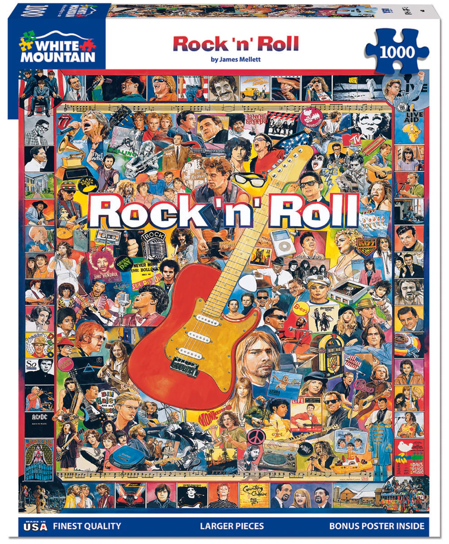White Mountain Puzzles - Rock 'n' Roll - 1000 Piece Jigsaw Puzzle