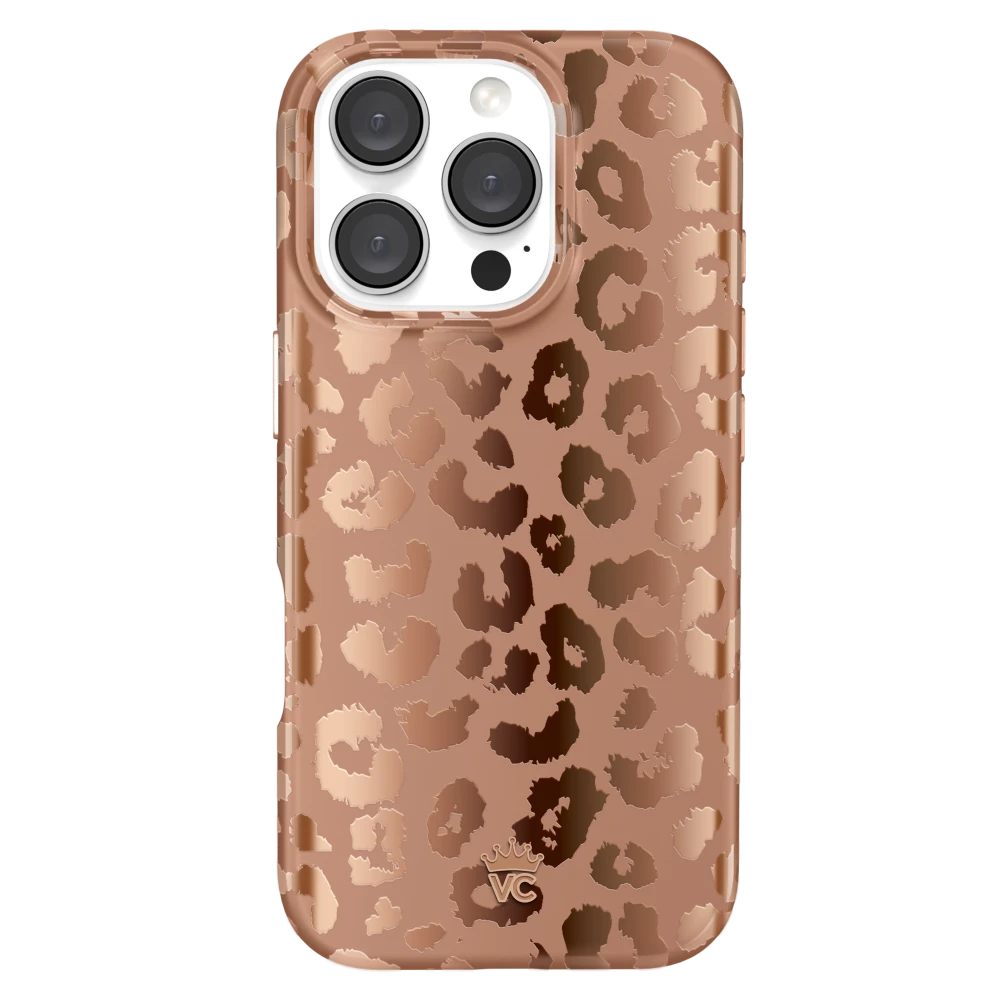 Velvet Caviar - MagSafe Case for Apple iPhone 16 Pro - Bronze Chrome Leopard