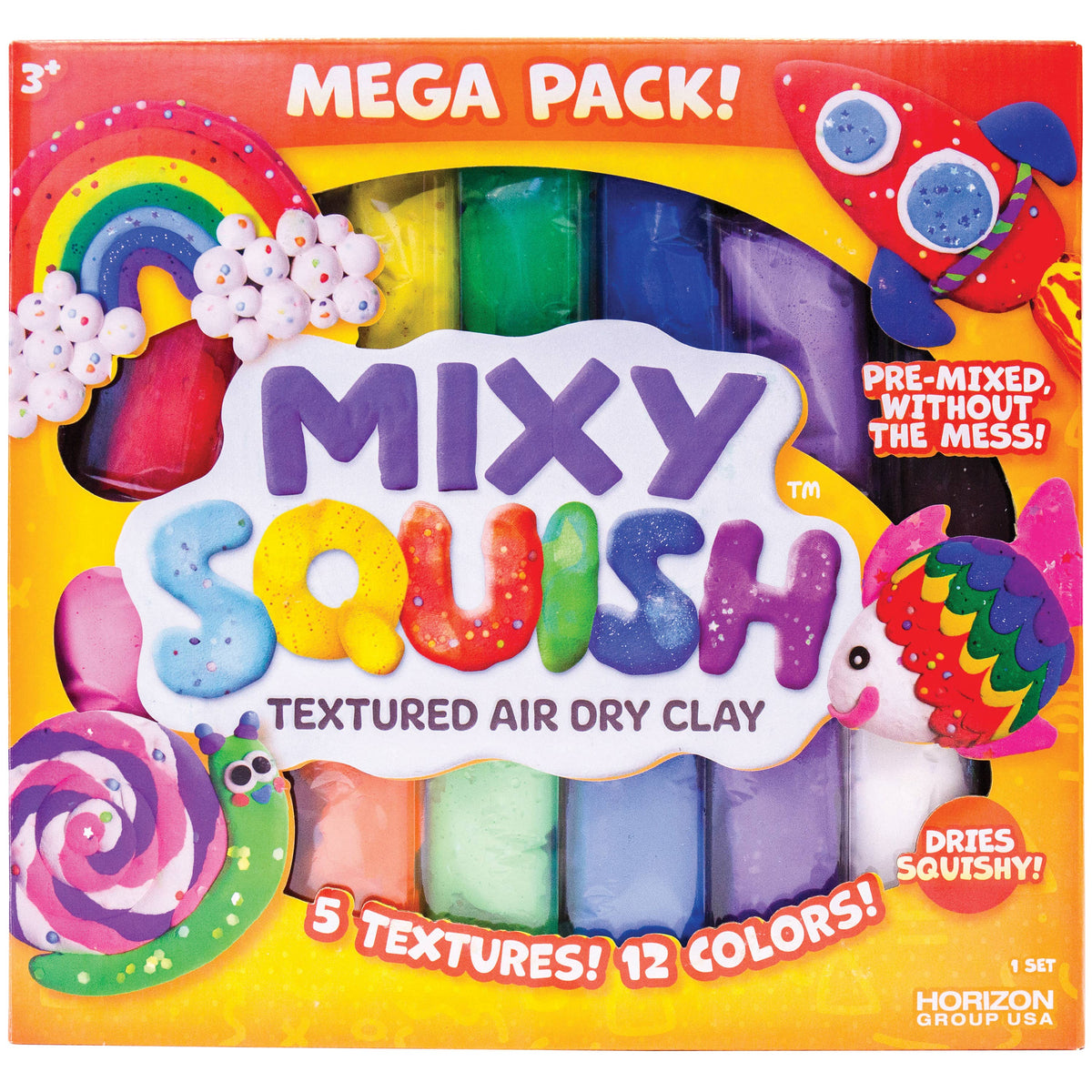 US Toy Company - Mega Mixy Squish Rainbow 4-unit case pack