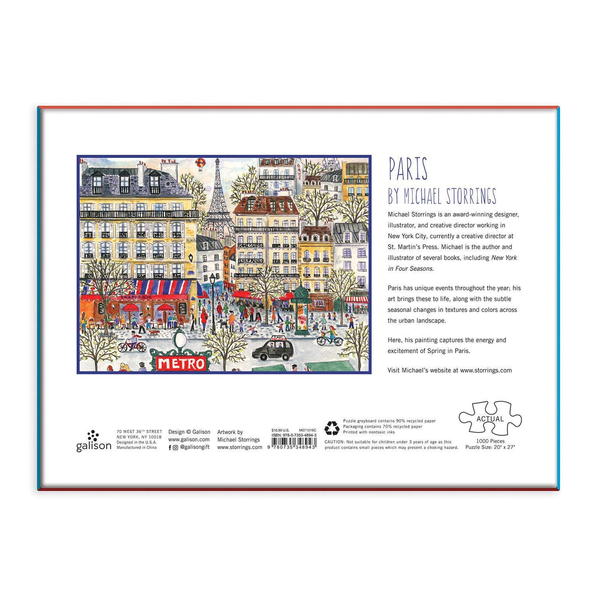 Galison - Michael Storrings Paris 1000 Piece Puzzle