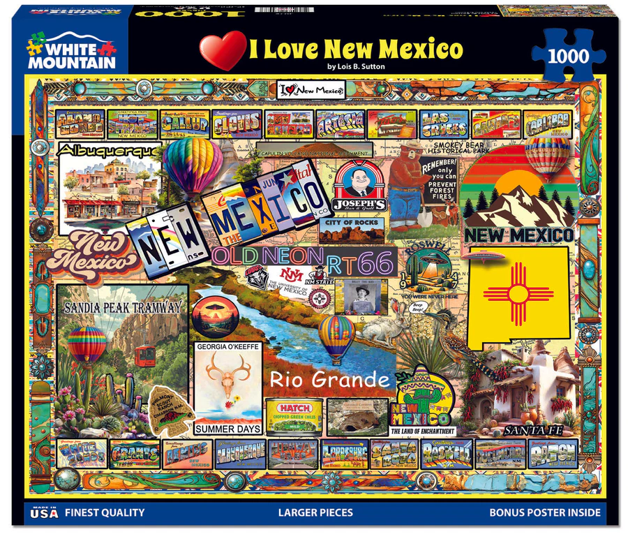 White Mountain Puzzles - I Love New Mexico - 1000 Piece Jigsaw Puzzle