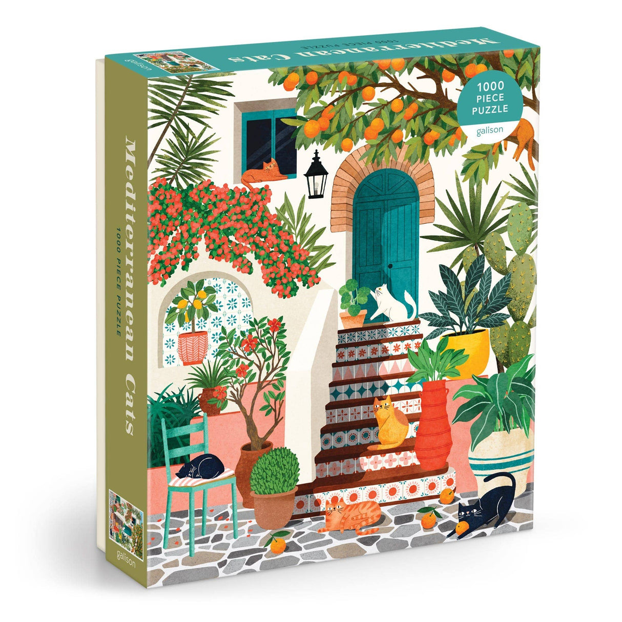 Galison - Mediterranean Cats 1000 Piece Puzzle