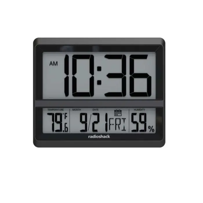 RadioShack Digital Clock with Indoor Temperature & Humidity