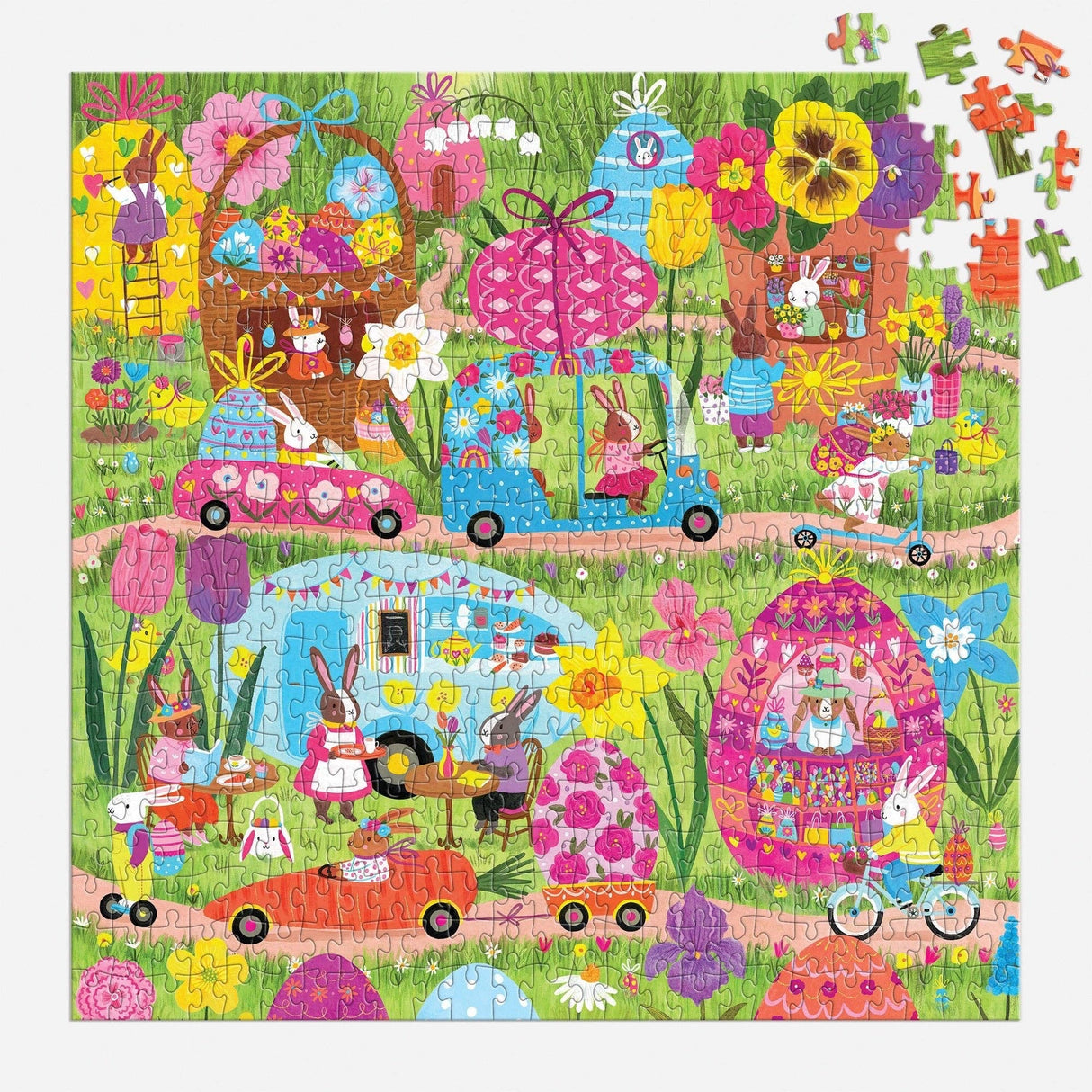 Mudpuppy - Hoppin' Around 500 Piece Family Puzzle