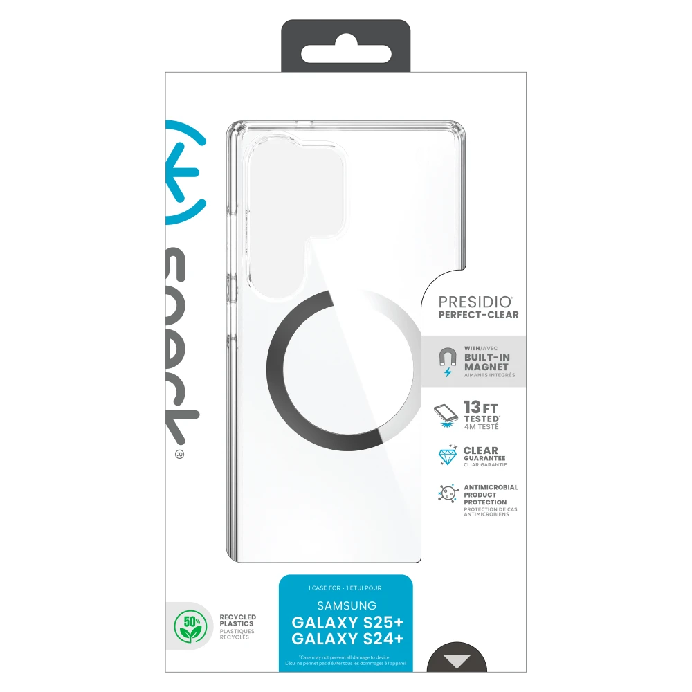Speck - Presidio Perfect Clear Case with Magnet for Samsung Galaxy S25 Ultra - Clear