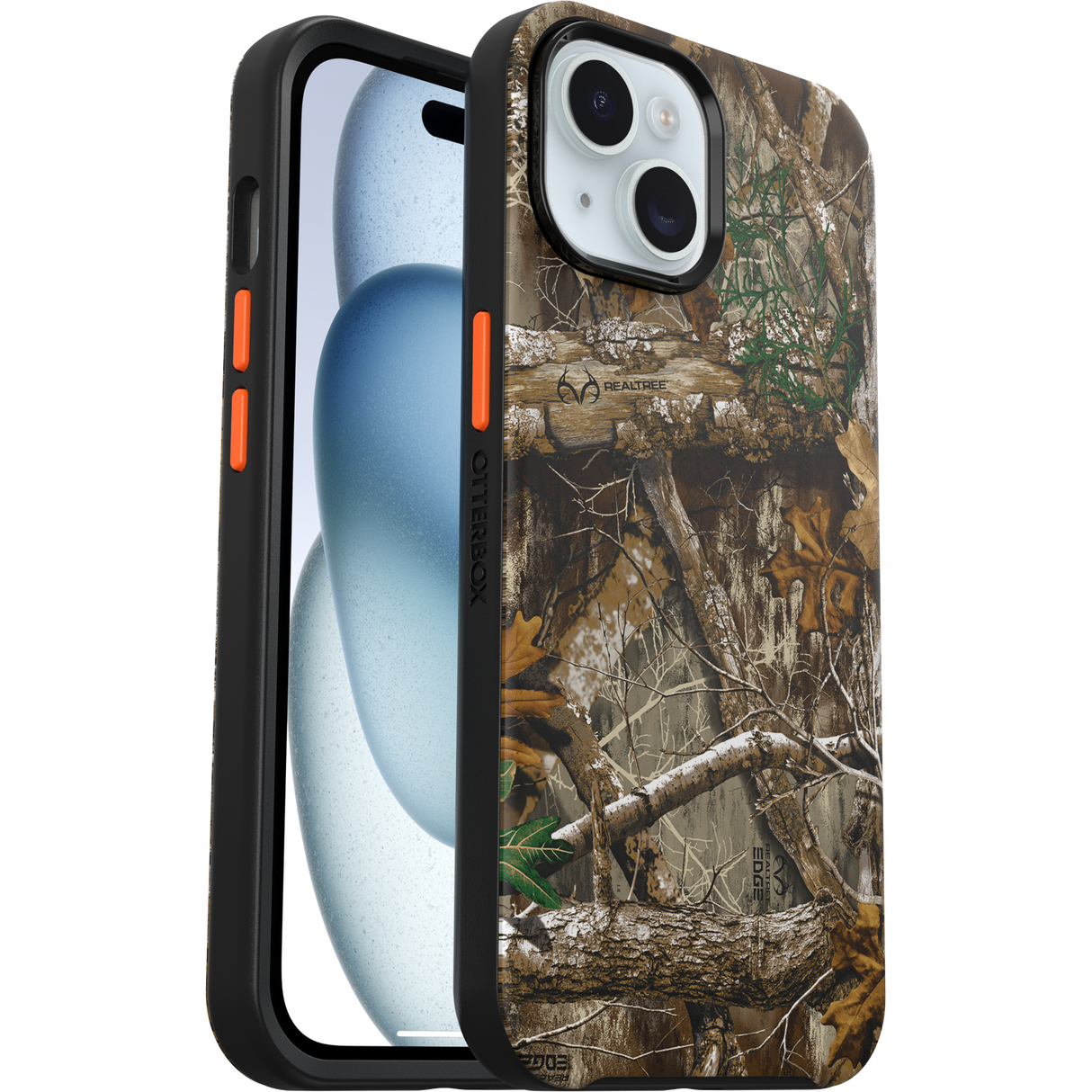 OtterBox - Symmetry Graphics MagSafe Case for Apple iPhone 15 / iPhone 14 / iPhone 13 / iPhone 16e - Realtree Edge