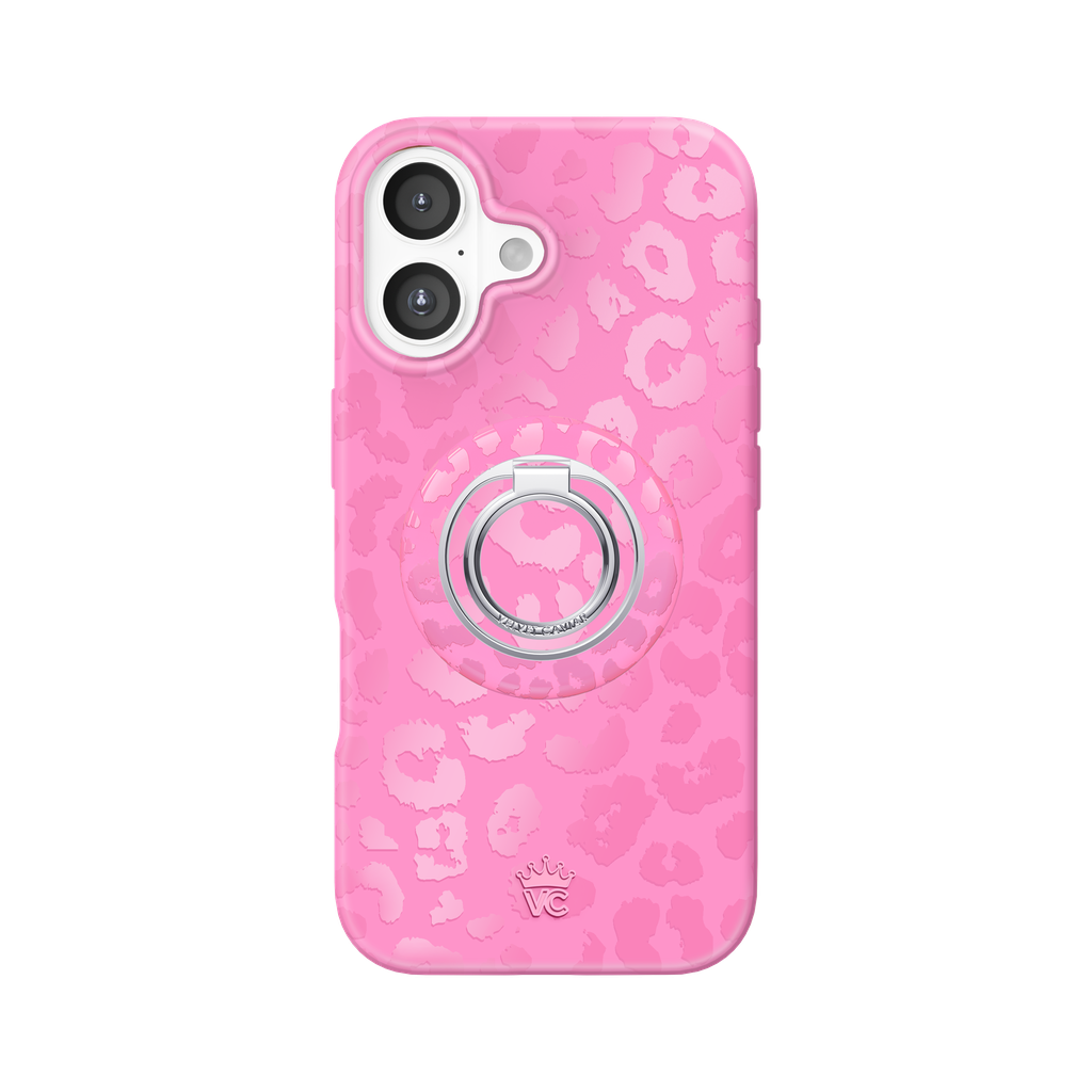 VELVET CAVIAR - IPhone 17 MagSafe Case + Mag Grip & Stand – Hot Pink Leopard