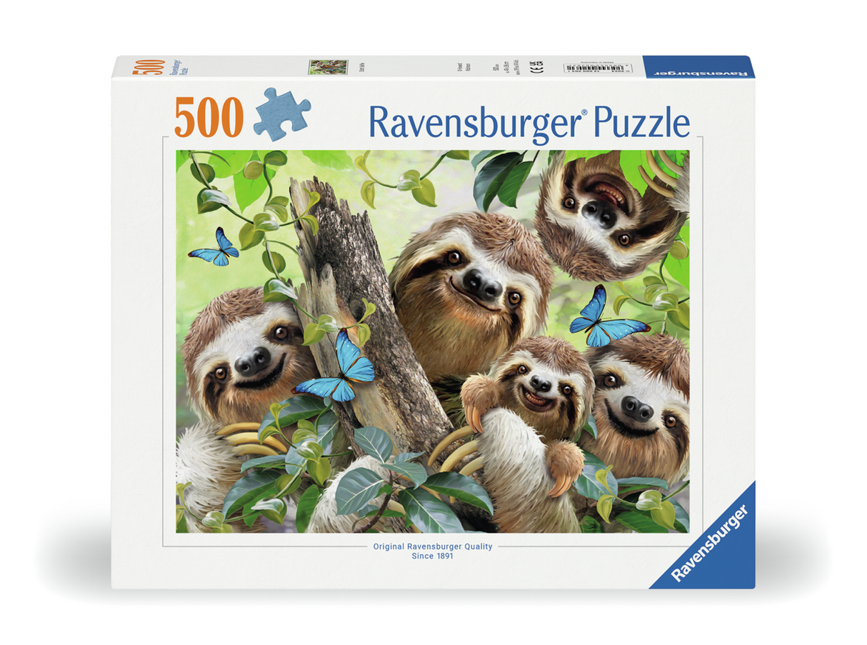 Ravensburger Sloth Selfie 500 Piece Jigsaw Puzzle