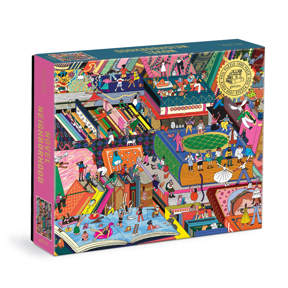 Galison - Novel Neighborhood 1000 Piece Foil Puzzle