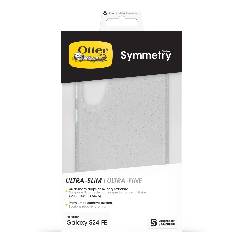 OtterBox - Symmetry Clear Case for Samsung Galaxy S24 FE - Stardust 2.0 W / Uv Tint