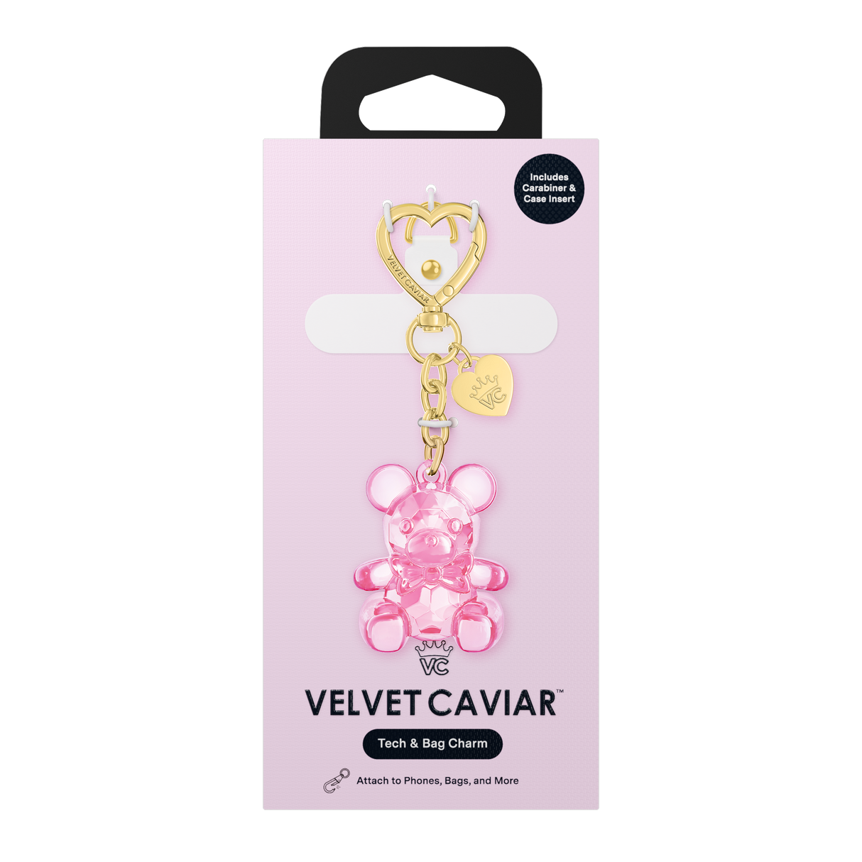 VELVET CAVIAR - Tech & Bag Charm- Pink Teddy