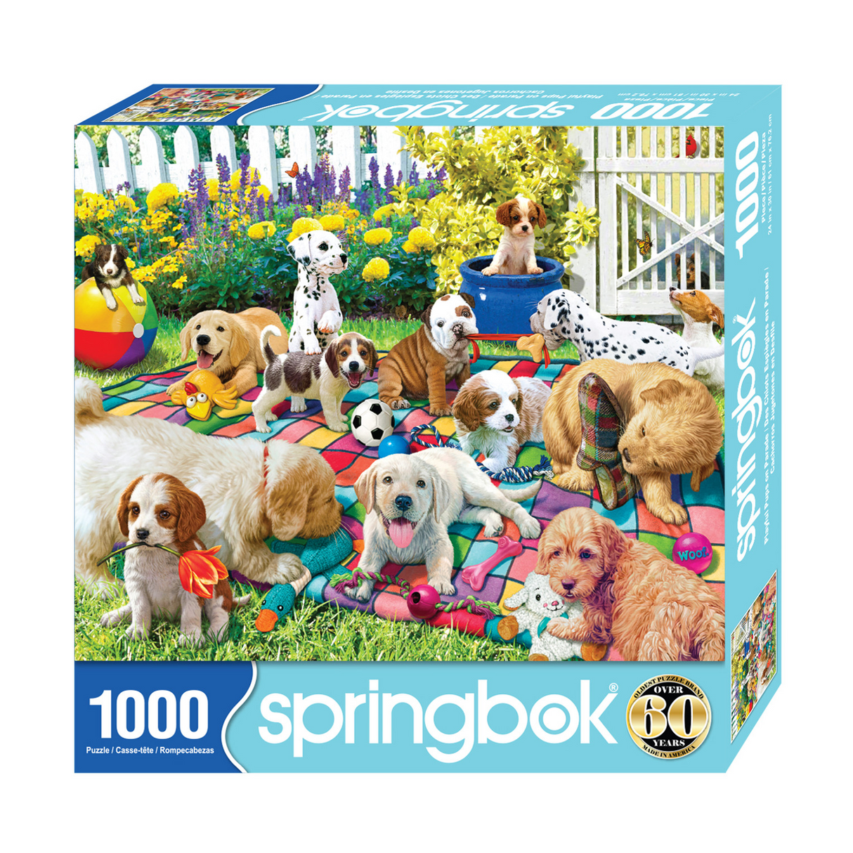Springbok Playful Pups On Parage 1000 Piece Jigsaw Puzzle