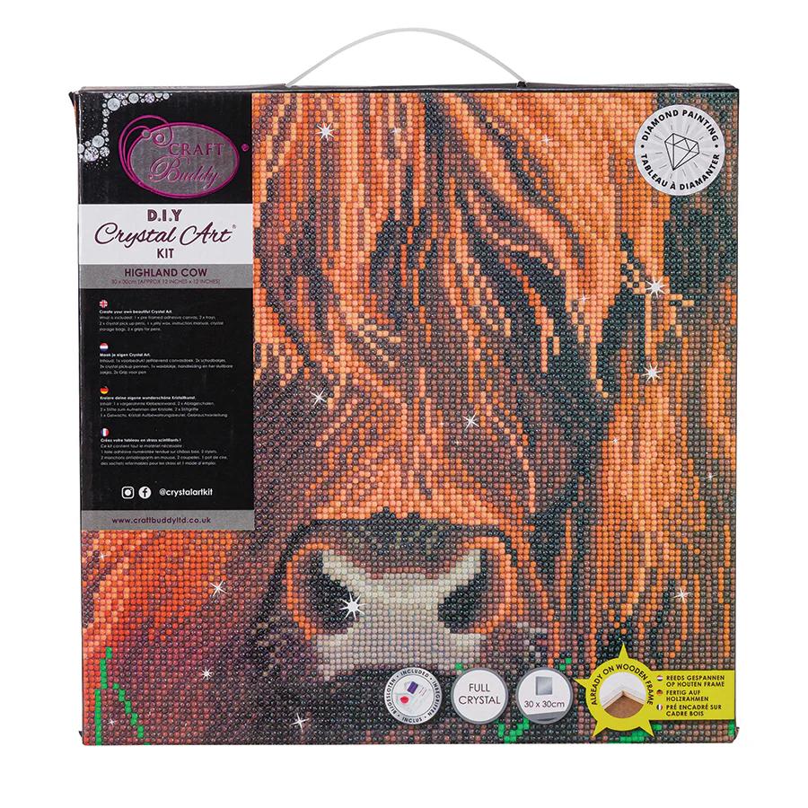 Crystal Art Mounted Kit: Highland Cow (medium)