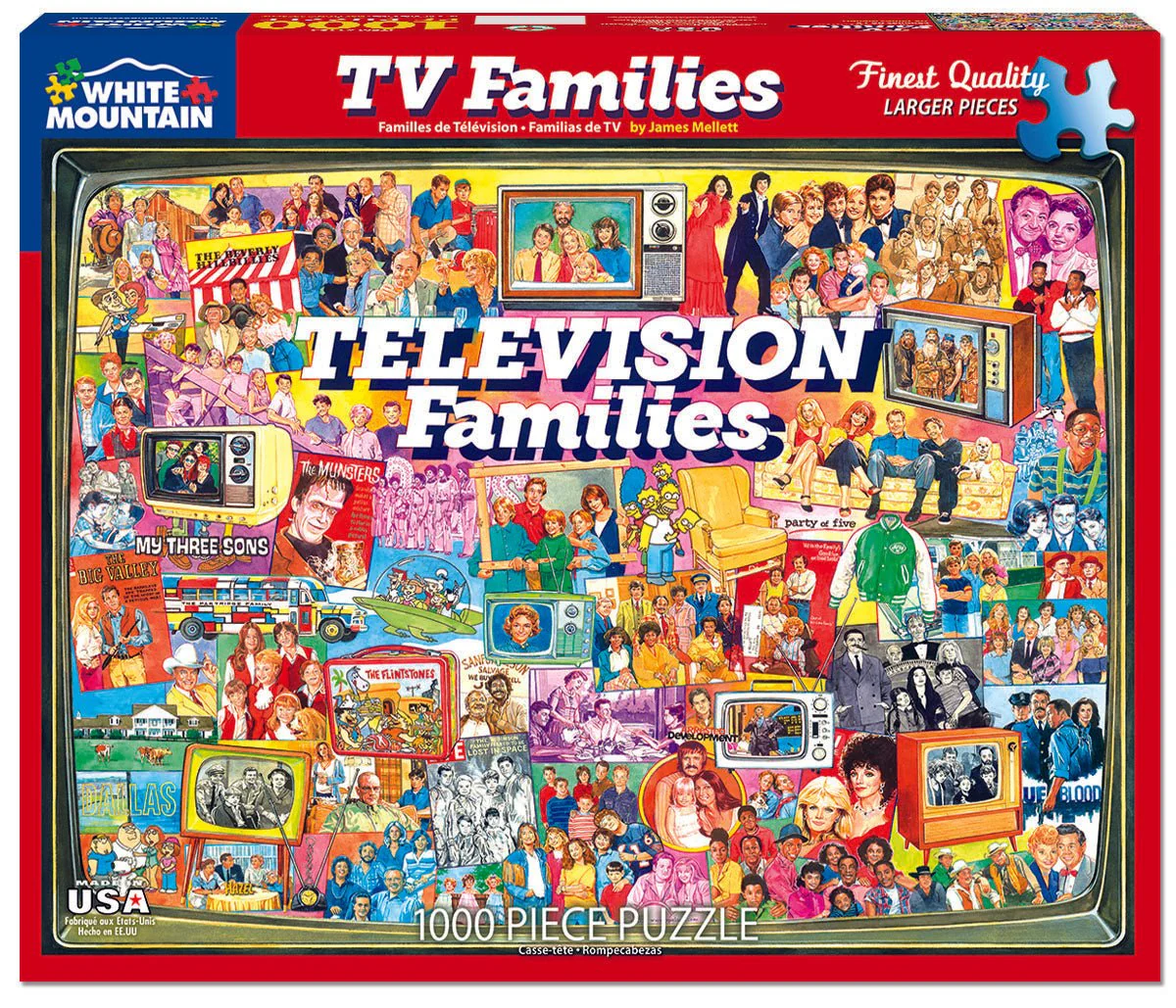 White Mountain TV Families - 1000 Piece Jigsaw Puzzle