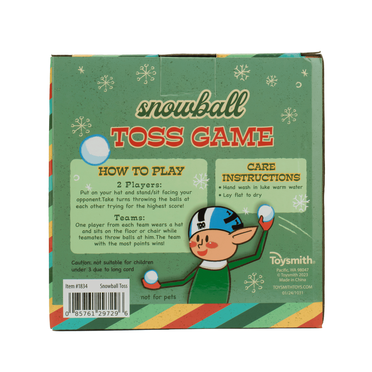 Toysmith - Snowball Toss Game - Holiday, Christmas, Winter