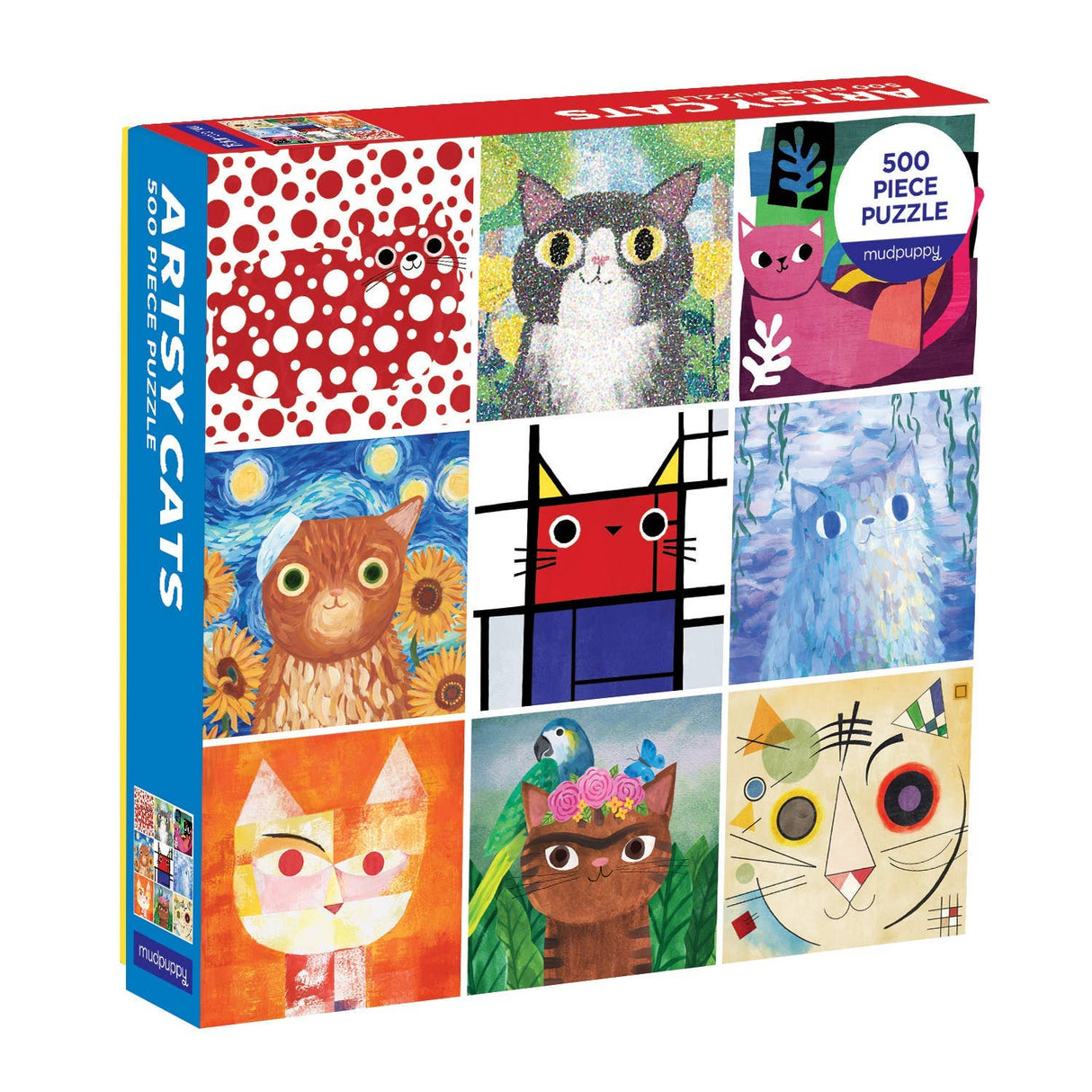 Mudpuppy - Artsy Cats 500 Piece Family Puzzle