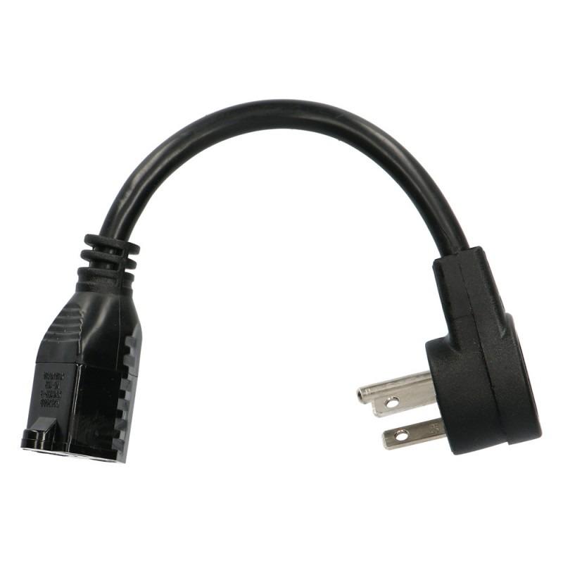 RIGHT ANGLE POWER EXTENSION CABLE - 6 IN