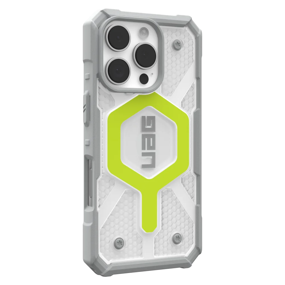 Urban Armor Gear (UAG) - Pathfinder Clear MagSafe Case for Apple iPhone 16 Pro - Active Neon